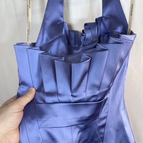 Karen Millen DL210 Pale Blue Cocktail Dress Size 4 NWT - Picture 10 of 16